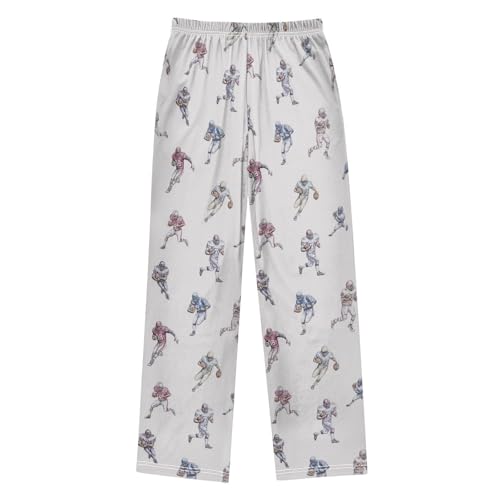 American Football Pattern Lounge Pajama Pants Soft PJ Bottoms for Sleepwear Ages 6-14 Years2