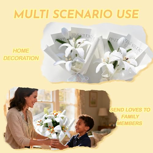 Image of 500 Pcs Pipe Cleaners Craft Bulk,4 Assorted Colors Chenille Stems for DIY Flower Making Kit with Floral Wire, Gardening Tape, Stamen & Ribbon, Pipe Cleaners Flowers, Arts and Craft Supplies for Kids