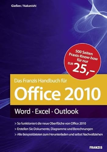 Preisvergleich Produktbild Office 2010 Handbuch: Word - Excel - Outlook