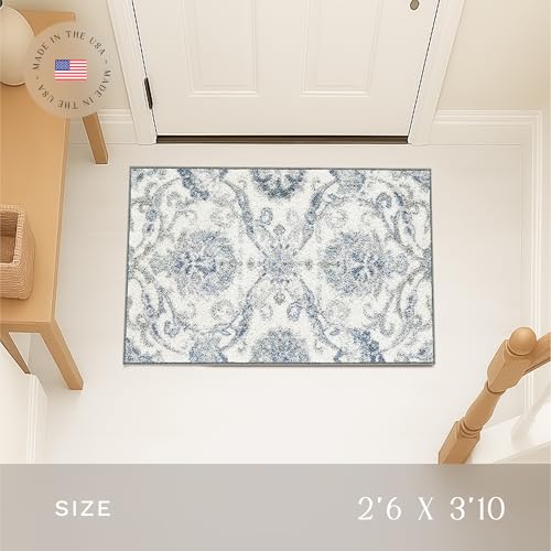 Tapete Maples Rugs Blooming Damask 116x76 cm Gris/Azul miniatura 2