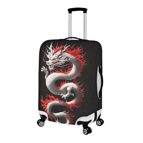 Image of Mumeson Travel Luggage Protection - Elastic Dragon Suitcase Case Covers Fit 18-21 Inch Easy to Install