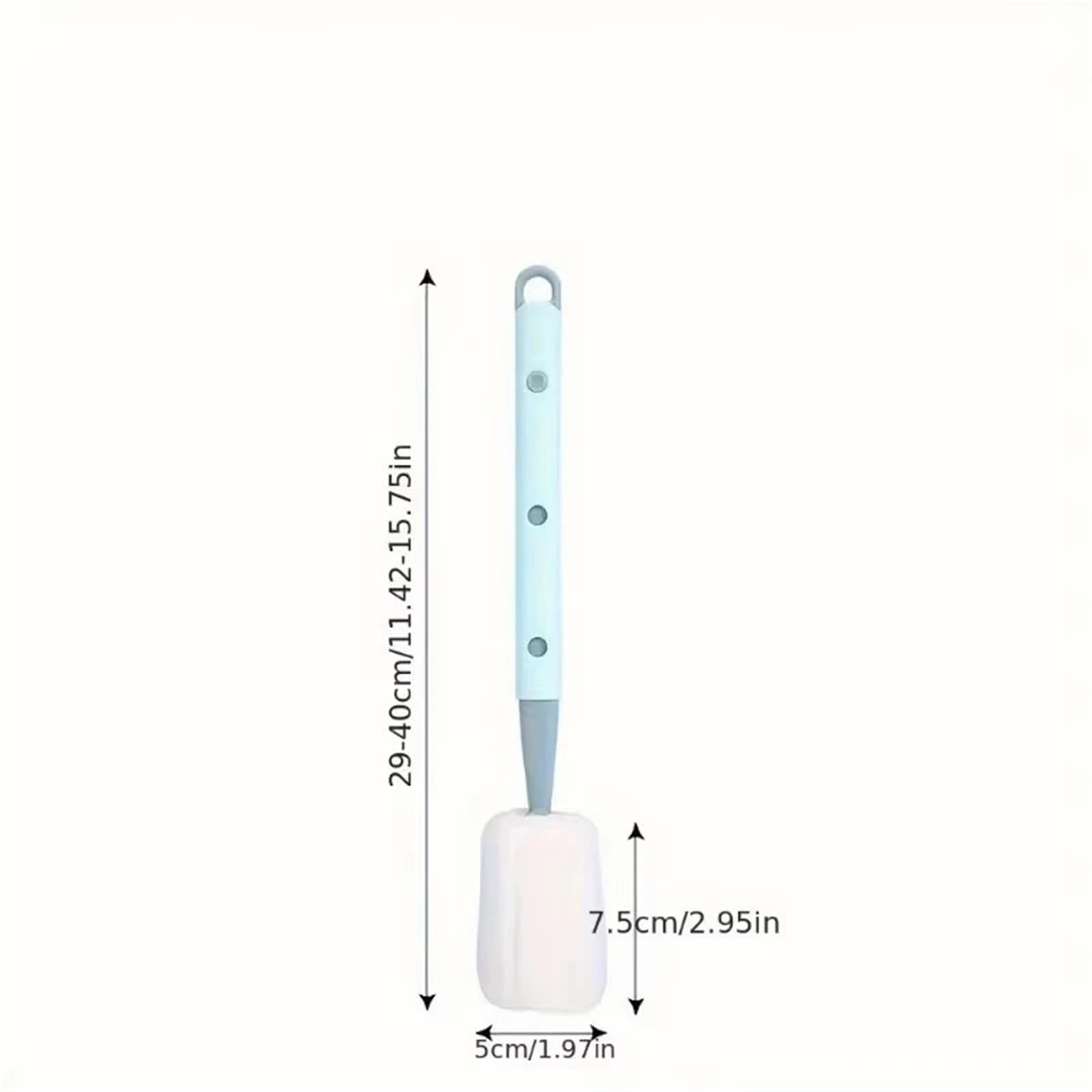 goupillon bouteille Brosse de nettoyage à manche Long réglable, éponge multifonctionnelle for bouteilles en verre, tasses, outils cuisine, usage domestique(WHITE,5PCS)