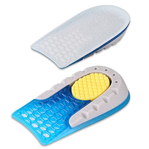 Keileinlagen für Schuhe, Gel Höhe Erhöhen Einlegesohlen, Unsichtbare Schuhlifteinsätze Gel Fersenpolster, Geleinlagen für Männer und Frauen Cover