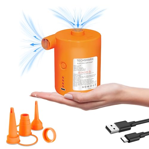 Air Pump for Air Mattress, Air Mattress Pump for Inflatables, Quick Fill Inflator Deflator Air Pump Perfect for Outdoor Camping Inflatable Boat Blow Up Pool Water Toy Car Air Bed