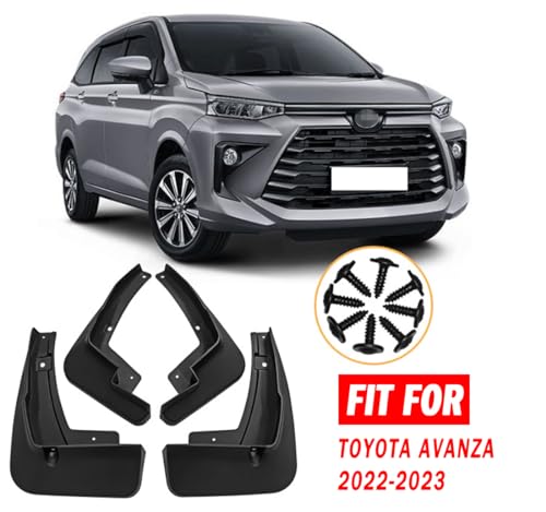 Image of Mud Flaps Guards Fit for 2022-2024 Toyota Avanza, Front & Rear Splash Guards Accessories - 4 Pc, Black