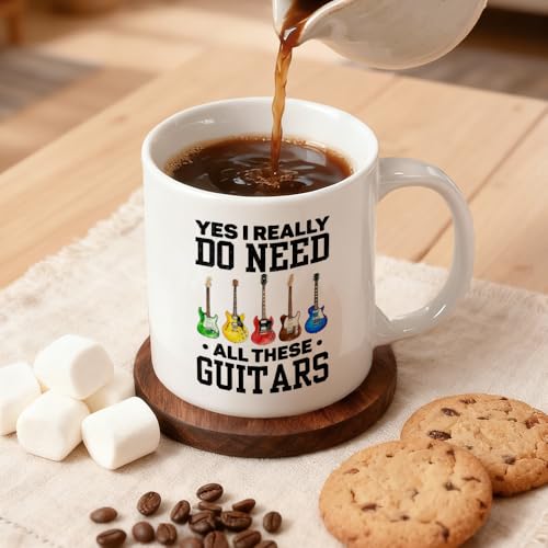 Taza de cerámica con diseño de guitarra 11 oz miniatura 4