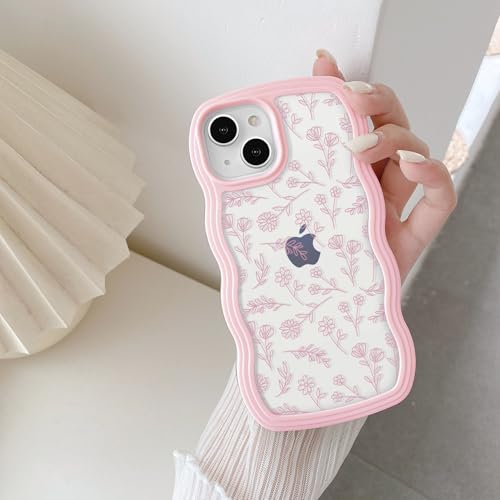 Coque iPhone 15 Plus esthétique motif fleur : idée cadeau femme fille