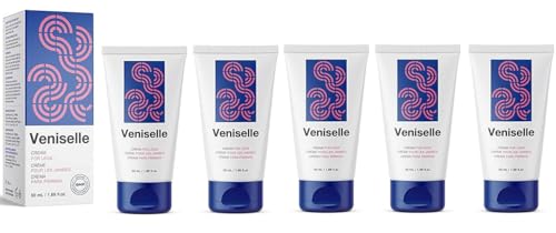 Veniselle | Cream for Legs |Horse Chestnut Chamomile Nettle & Menthol Lightweight Skincare 1.69 fl oz | 5 Pack