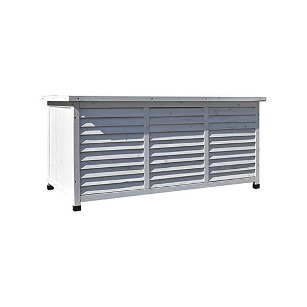 PQXOER Garten und Geräteschrank Massivholz-Tools Storage Box Low Lagerschrank wasserdichte im Freien Balkon Garten Hof…