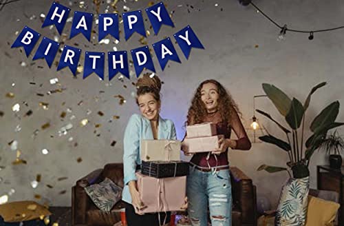 Blue Happy Birthday Banner Birthday Banner Decoration DIY Party Decoration - Thumbnail 5