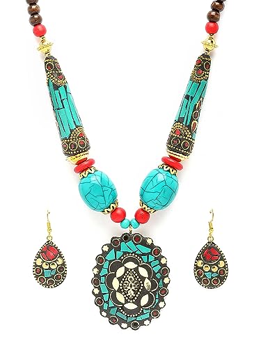 Tibetan Pendant Necklace Set