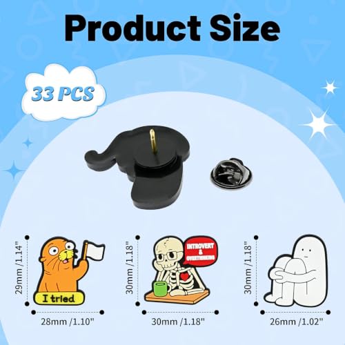 Image of Backpack Pins, Bulk Funny Cute Pins Aesthetic Lapel Pin for Backpacks /Jackets /Hats /Bags Women Nurse Teens Gifts