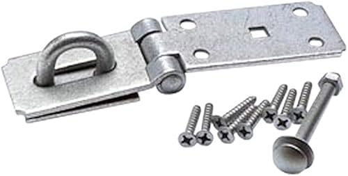 Bulk Hardware BH01757 Cerrojo y grapa de servicio pesado (tipo seguro), 7-34 "-galvanizado, tono plateado