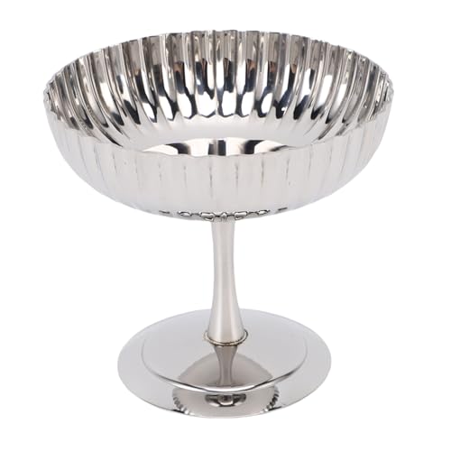 Generic Tazones de Helados, Tazas de Postre de Acero Inoxidable con Tazas de Helado Altas Vasos de Cóctel, para Postre, Yogurt Congelado, Budín, Bocadillos (Taza de rayas verticales)