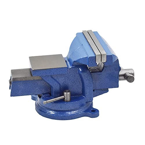 Image of kimllier 5 Inch Heavy Duty Bench Vise with Anvil 360 Degree Swivel Locking Base Bench Clamp, Fit for Clamping Fixing Equipment Home or Industrial