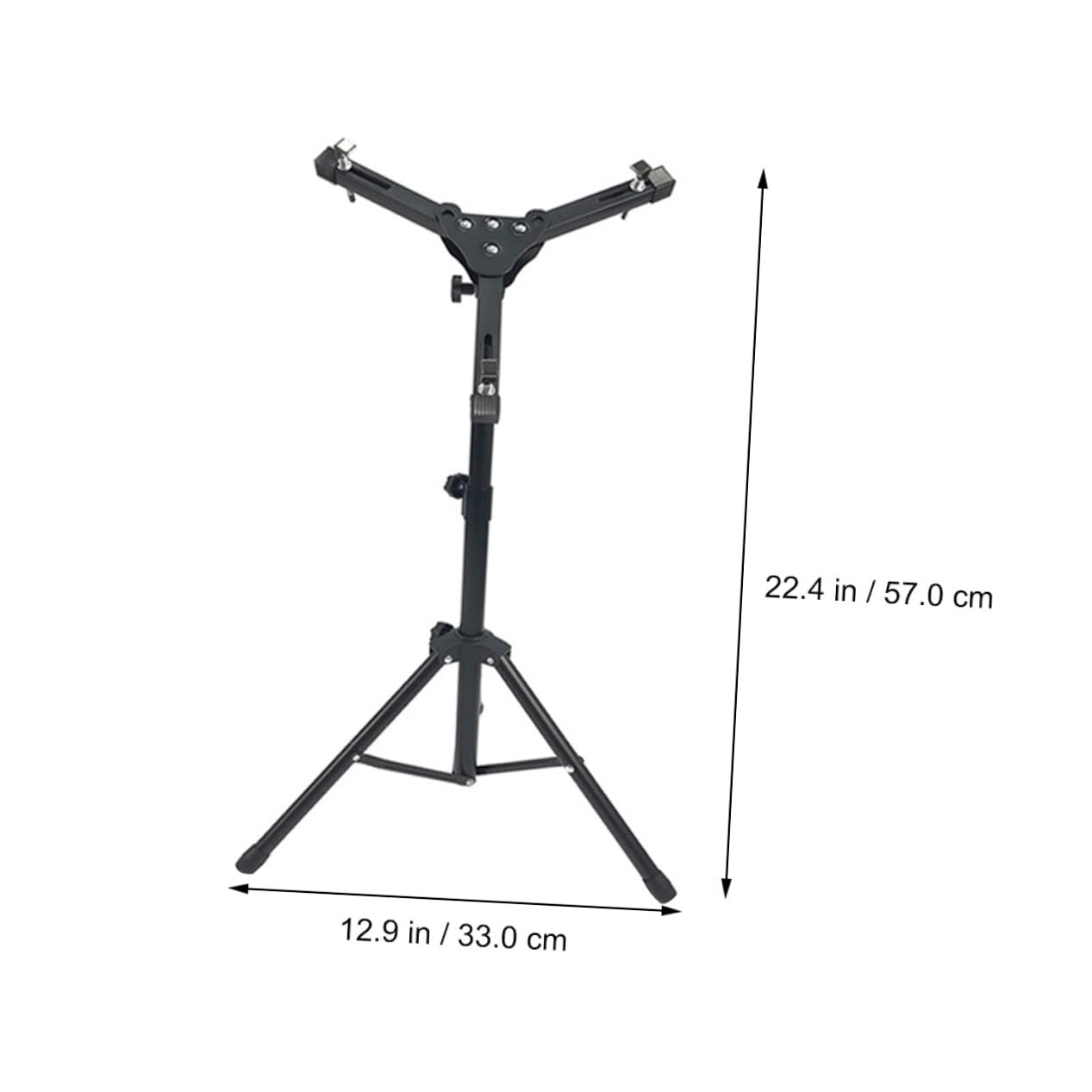 Supporto Regolabile per Pad Batteria Nero Stand Robusto in Abs e Ferro per Strumento Silenzioso per Pratica Indoor e Outdoor per Principianti e Percussioni