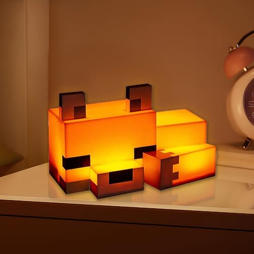 Dhqkqg Fuchs Nachtlicht Fuchs Lampe Wiederaufladbare 3D Cube Lampes Süße LamPe mit Ladekabel für Gaming-Zimmer Zubehör Geschenkidee Tischlampes Schlafzimmer Zimmer & Party-Dekoration