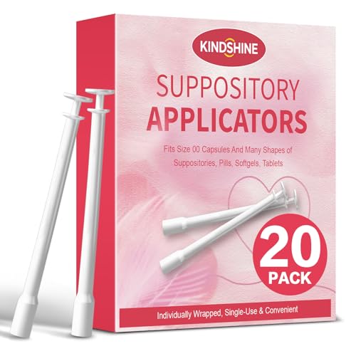 20 Pack Disposable Suppository Applicators for Women Hygienic Individually Wrapped Vaginal Applicators Vaginal Suppositories Fits Most Pills Tablets Capsules & Suppository Brands