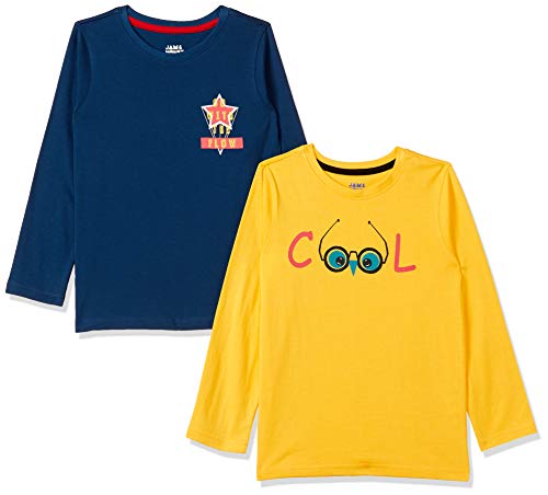 Image of Amazon Brand - Jam & Honey Boy's Regular Fit T-Shirt (Pack of 2)