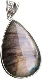 Purple Labradorite Gemstone Pendant, 925 Sterling Silver Pendant, Purple Stone Pendant, Pear Shape Pendant, Healing Stone Pendant, Multicolor Fire Pendant,Unique Design Pendant,Labradorite Jewelry For Gift,Anniversary Gift, Big Stone Pendant