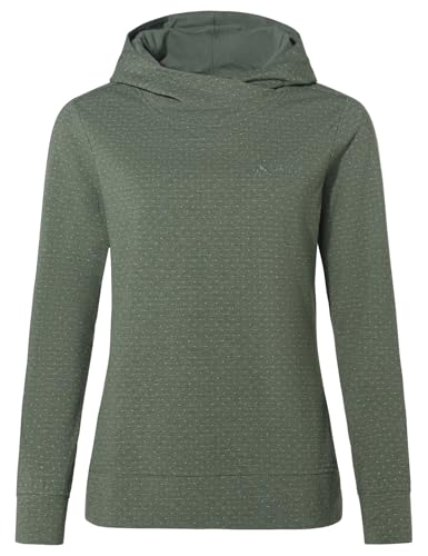 VAUDE Damen Kapuzenpullover Tuenno Hoody, pflegeleicht und schnelltrocknend, Agave, 40