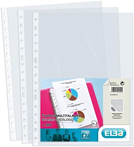Pochettes Plastique Perforées A4 Esselte - Lot De 100 - Polypropylène 43 Microns - Transparentes