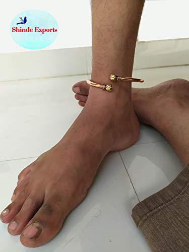 adjustable pure copper leg anklet bracelet kada for men and women indian jewelry2
