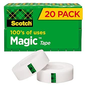 Scotch Magic Tape, Standard Width, Engineered for Office and Home Use, 3/4 x 1000 Inches, Boxed, 20 Refill Rolls (810K20)