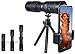 Teleskop Monokularowy 4K 10-300X40mm Super Teleobiektyw Zoom, Wodoodporny, Przeciwmgielny Monokular Z Uchwytem Na Smartfona I Statywem-do Obserwowania Ptaków/polowania/Camping/Podróży/Wędrówki