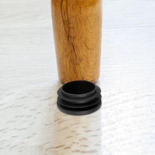 Tapón de plástico negro para agujeros redondos y patas de mobiliario, pack de 50 6