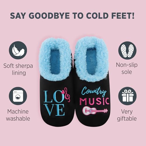 Image of Snoozies Slipper Socks -Funny Quote House Slippers for Women, Non-Slip Fuzzy