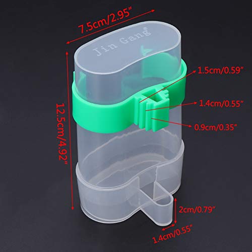 Wpmlady 2 Pcs Automatic Bird Waterer Food Feeder, Birds Clear Dispenser Feed, Bird Feed Water Dispenser (2 Pcs)