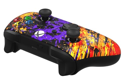 Image of Custom Controllerzz Wireless Controller for Microsoft Xbox Series X /S & Xbox One - Custom Soft Touch Feel - Custom Series X /S Controller (X /S Inferno Galaxy)