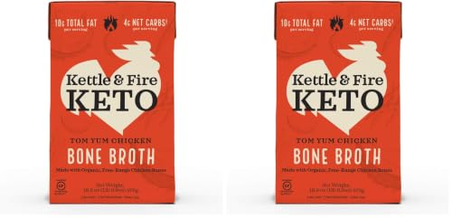 Image of Kettle & Fire Tom Yum Chicken Bone Broth, 16.9 OZ (Pack of 2)