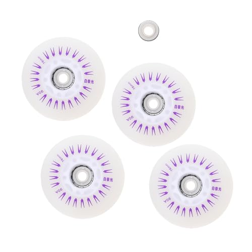 FOYTOKI Professional Inline Skates Wheels 4pcs Roller Skates Supplies Extra Grip for Rough Uneven Outdoor Surfaces