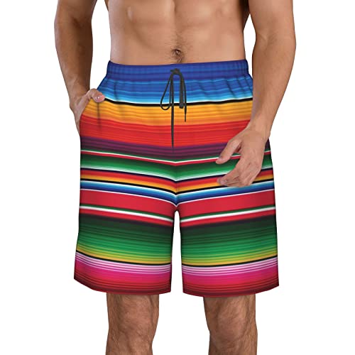 Mexico Gallery Serape Men's Beach Shorts Board Trunks Classic Bathing Suits Quick Dry Boxer Briefs