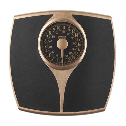 Pèse-personne mécanique 136 kg Salter grand plateau de pesée doré