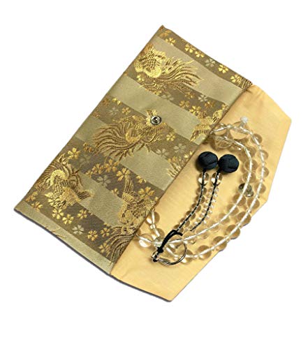 西陣織念珠入 数珠入 念珠袋 数珠袋 京念珠 京仏具秀蓮 … (大, 鳳凰 金)