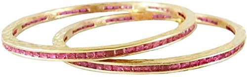 Ratnavali Jewels Brass and American Diamond Bangle Set for Women & Girls