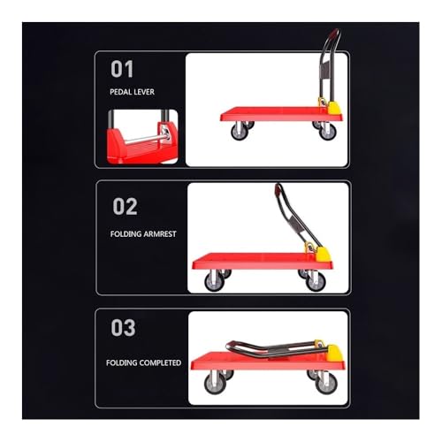 HandTruck carrito plegable multifuncional plegable portátil negro miniatura 7