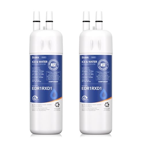Stokk EDR1RXD1 Replacement Compatible with Everydrop Filter 1, EDR1RXD1B, Whirlpool W10295370A, P8RFWB2L, P4RFWB, P5WB2L, 46-9081, 46-9930, RW001 Refrigerator Water Filter, 2 Pack