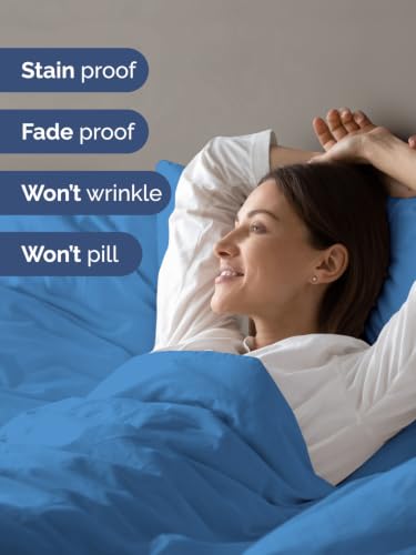 Image of Duvet Cover Super King Size - 3 Piece with Zipper Closure - Royal Blue