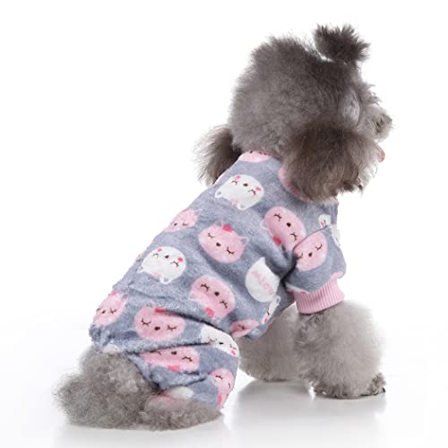 XIAOYU Halloween Pet Clothes Christmas Fuzzy Velvet Doggie Coat Dog Pajamas Pet Cold Weather Clothes Cat Apparel - Image 4