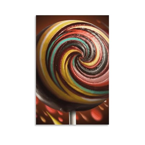 Impression sur toile haut de gamme sucettes au chocolat décoration artistique