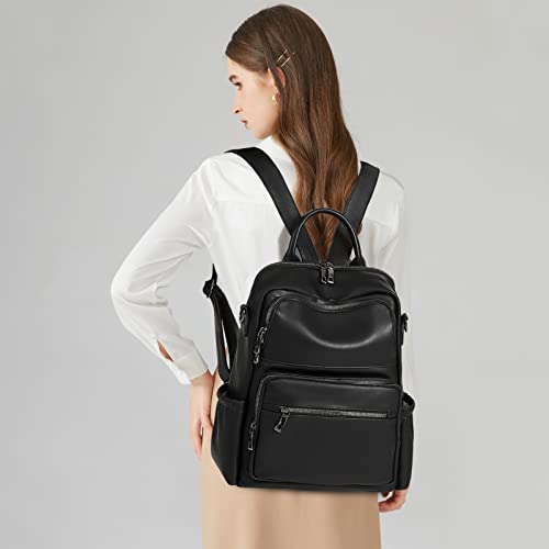 Myhozee Backpack Purse For Women, Brown Leather Women's Fashion Backpacks Handbags Convertible Back Pack Purses Anti Theft Travel Bagpack Bookbag Designer Satchel Bags Large Shoulder Bag #TOP6