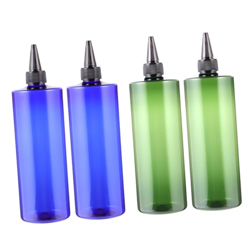 Angoily 500ml Dye Applicator Bottles Precision Tip Refillable Plastic for Shampoo Conditioner Random Color