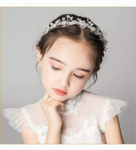 Miniatura 2 de Diadema de corona floral ajustable para niñas, hecha a mano, con halo, corona floral, accesorio de cabello con flores de princesa para cumpleaños