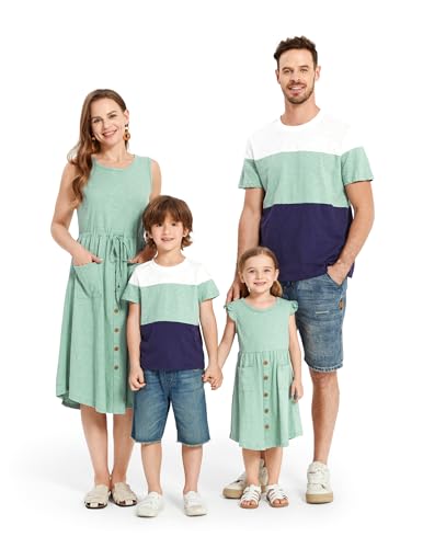 Image of PATPAT Family Matching Outfits Mother Daughter Floral Print Sleeveless Tank Maxi Dresses and Short-Sleeve T-Shirts Set