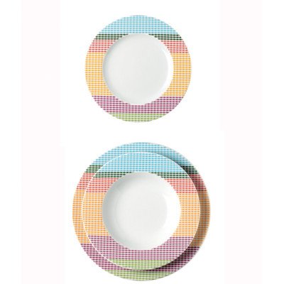 Sei posti Guzzini della collezione Stipes and Pois.