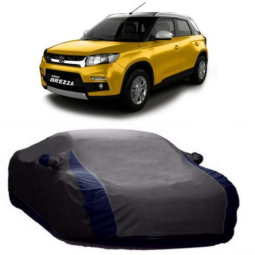 PLATONIC HUB Presents Quality Water Resistant Car Cover Special Design for Maruti Suzuki Vitara Brezza with Ultra Surface Body Protection (with Mirror Pocket) (V-Shape)